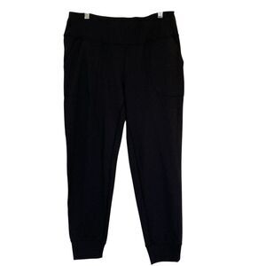 Apana Womens Pull On Knit Jogger Pant Black Size L Athletic Athleisure‎ Active